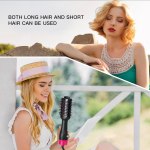 hot air one step hair dryer negative ion anti frizz blowout for drying,straightening, curling and volumizer (au plug)