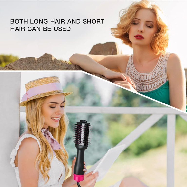 hot air one step hair dryer negative ion anti frizz blowout for drying,straightening, curling and volumizer (au plug)