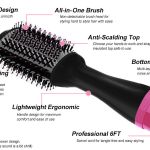 hot air one step hair dryer negative ion anti frizz blowout for drying,straightening, curling and volumizer (au plug)