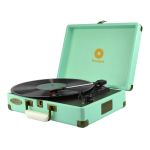 mbeat woodstock tiffany blue retro turntable