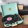 mbeat woodstock tiffany blue retro turntable mbeat woodstock tiffany blue retro turntable