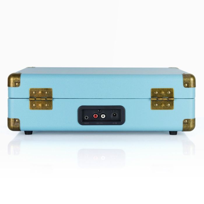 mbeat woodstock ii sky blue retro bluetooth (tx/rx) turntable