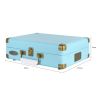 mbeat woodstock ii sky blue retro bluetooth (tx/rx) turntable