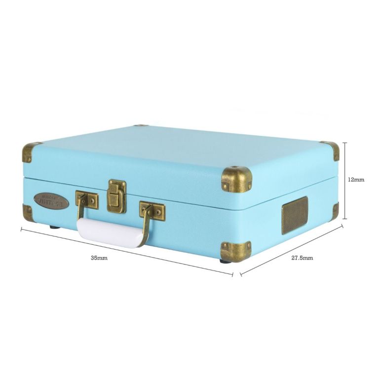 mbeat woodstock ii sky blue retro bluetooth (tx/rx) turntable mbeat woodstock ii sky blue retro bluetooth (tx/rx) turntable