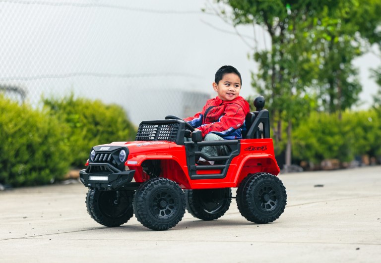jeep inspired remote controlled ride on electric car (red) jeep inspired remote controlled ride on electric car (red)