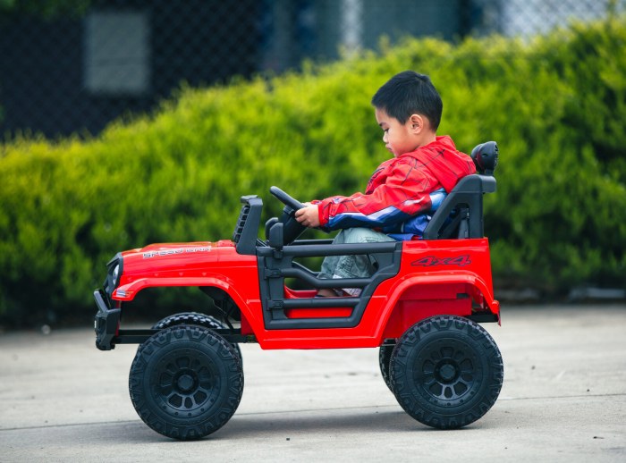 jeep inspired remote controlled ride on electric car (red)
