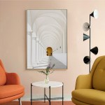 wall art 50cmx70cm long corridor style a gold frame canvas