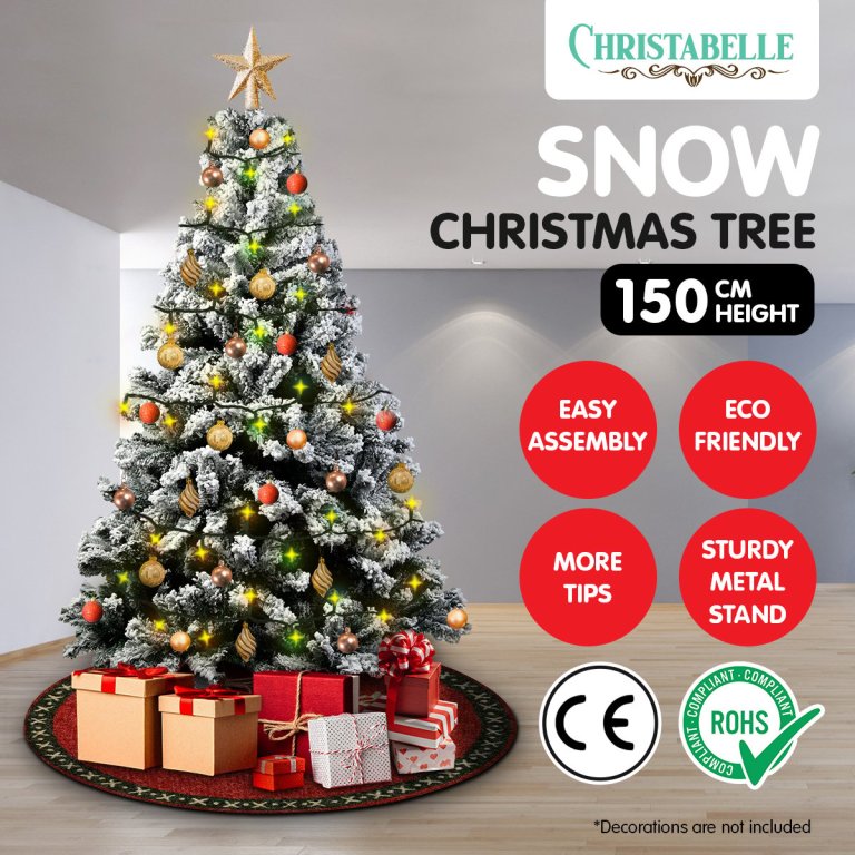 christabelle snow tipped artificial christmas tree 1.5m 550 tips