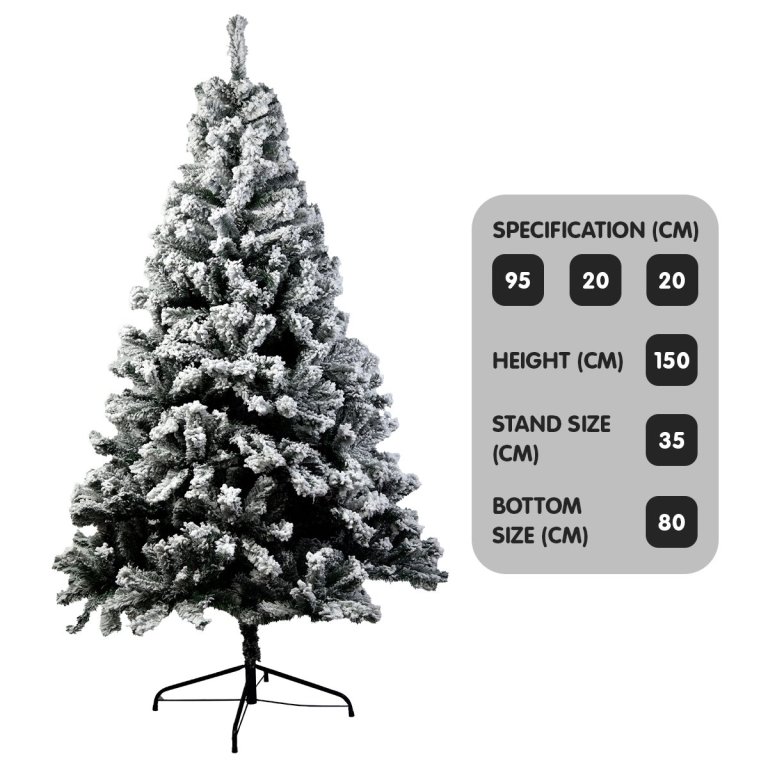 christabelle snow tipped artificial christmas tree 1.5m 550 tips