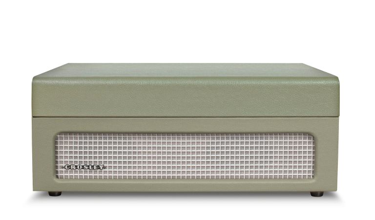 crosley voyager sage bluetooth portable turntable & record storage crate crosley voyager sage bluetooth portable turntable & record storage crate