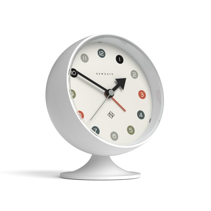 newgate spheric alarm clock white newgate spheric alarm clock white