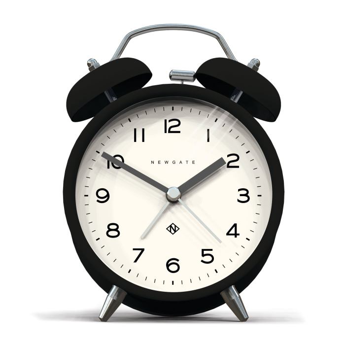 Newgate Charlie Bell Echo Matte Black Clock