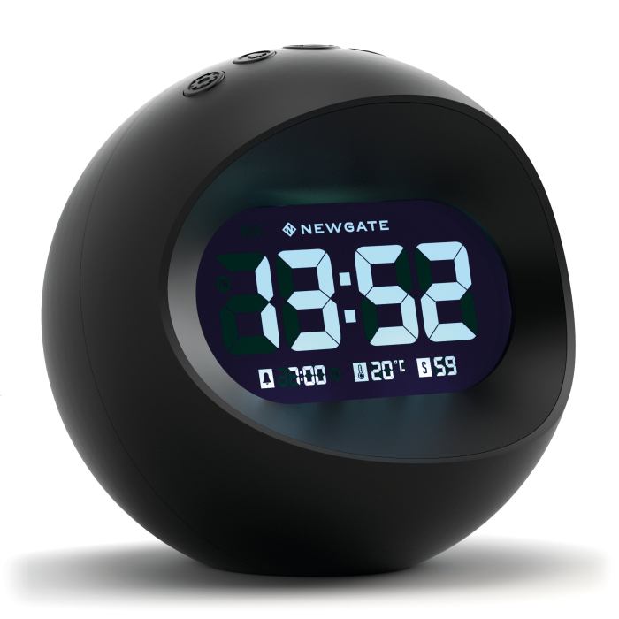 newgate centre of the earth lcd alarm clock black