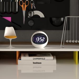 newgate centre of the earth lcd alarm clock white newgate centre of the earth lcd alarm clock white