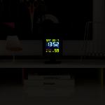 newgate monolith lcd alarm clock black