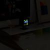 newgate monolith lcd alarm clock black