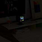 newgate monolith lcd alarm clock black