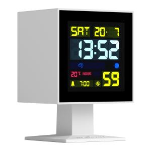 newgate monolith lcd alarm clock white newgate monolith lcd alarm clock white