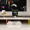 newgate monolith lcd alarm clock white
