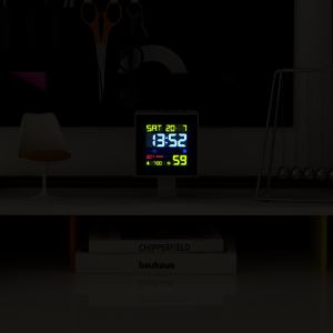 newgate monolith lcd alarm clock white newgate monolith lcd alarm clock white