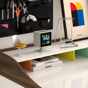 newgate monolith lcd alarm clock white newgate monolith lcd alarm clock white