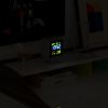newgate monolith lcd alarm clock white