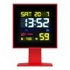 Newgate Monolith Lcd Alarm Clock Fire Engine Red Newgate Monolith Lcd Alarm Clock Fire Engine Red