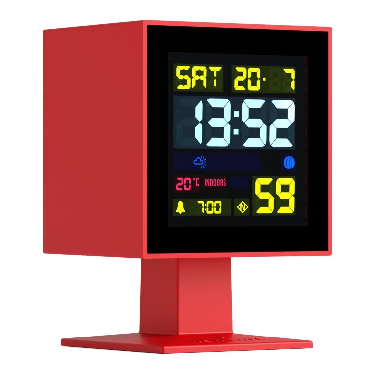 newgate monolith lcd alarm clock fire engine red newgate monolith lcd alarm clock fire engine red