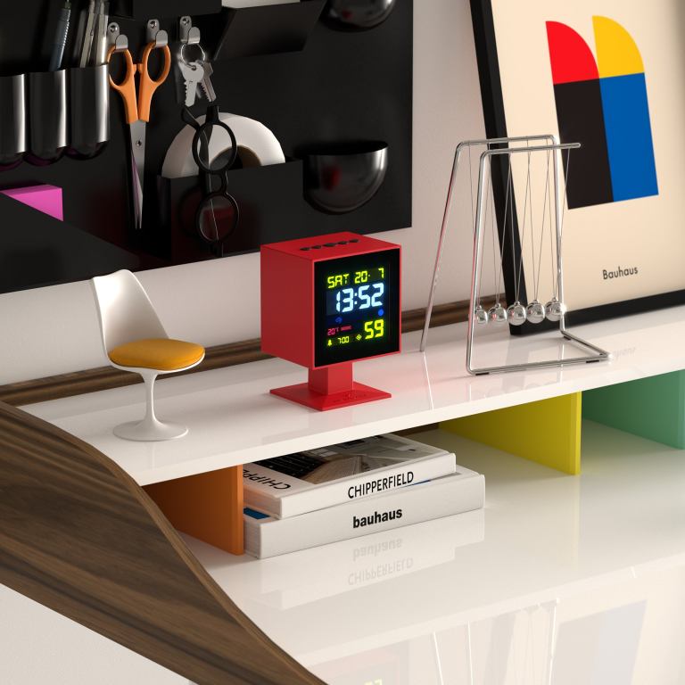 newgate monolith lcd alarm clock fire engine red newgate monolith lcd alarm clock fire engine red