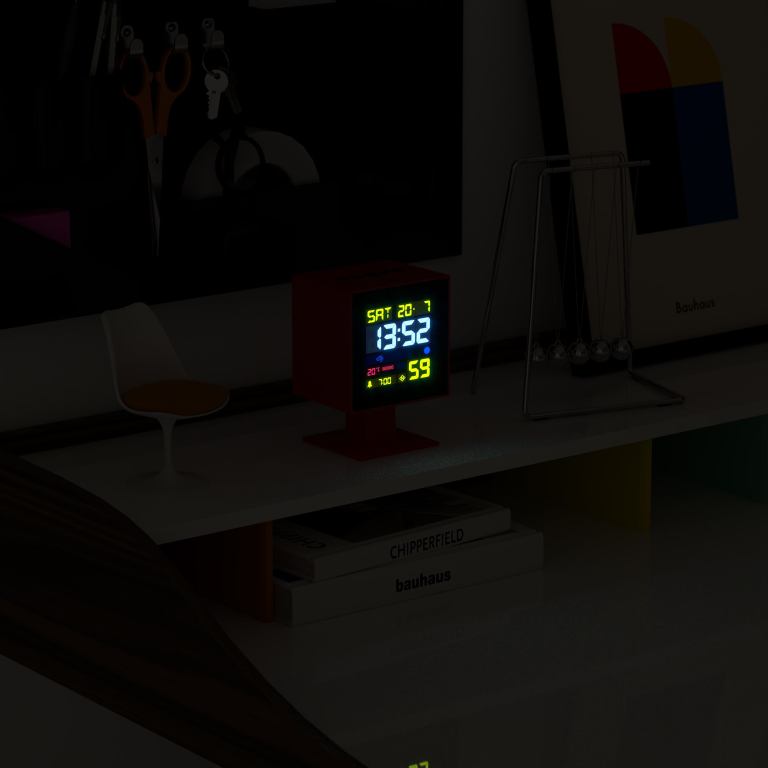 newgate monolith lcd alarm clock fire engine red newgate monolith lcd alarm clock fire engine red