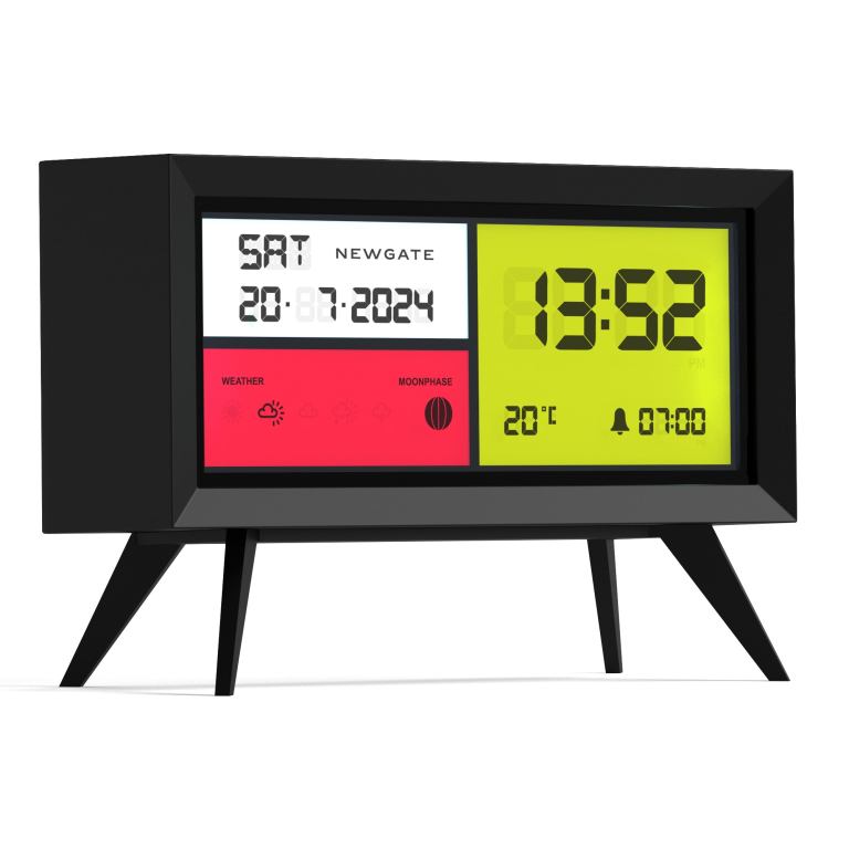 newgate spectronoma lcd alarm clock matte black newgate spectronoma lcd alarm clock matte black