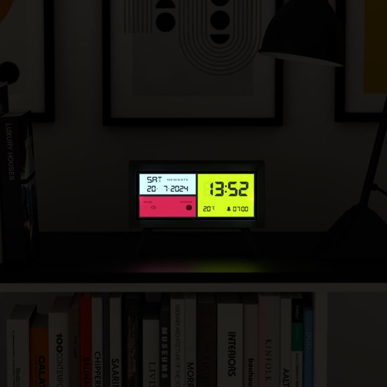 newgate spectronoma lcd alarm clock matte black newgate spectronoma lcd alarm clock matte black