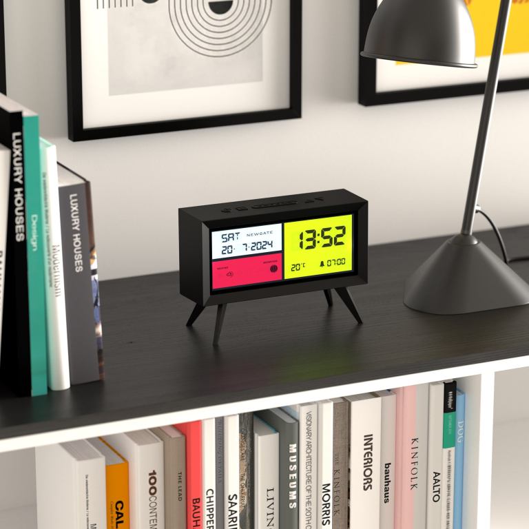 newgate spectronoma lcd alarm clock matte black newgate spectronoma lcd alarm clock matte black