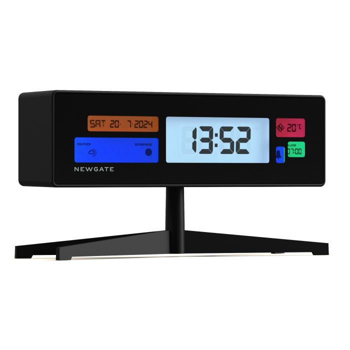 newgate supergenius lcd alarm clock matte black