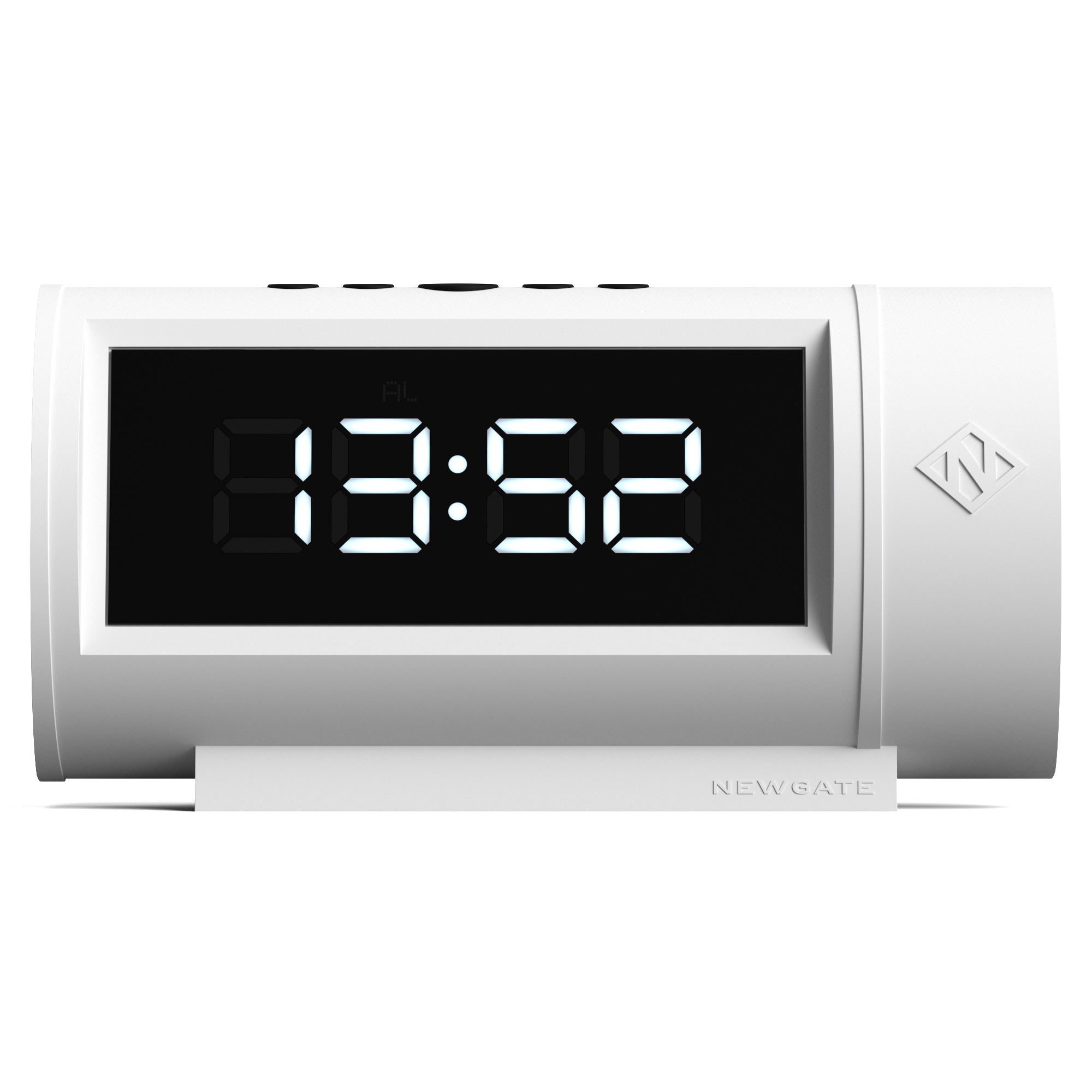 Newgate Pil Led Alarm Clock White Newgate Pil Led Alarm Clock White