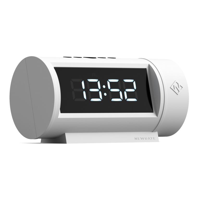 newgate pil led alarm clock white newgate pil led alarm clock white