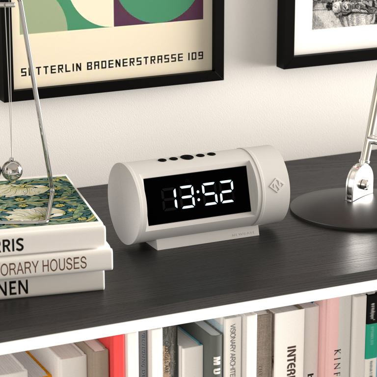 newgate pil led alarm clock white newgate pil led alarm clock white