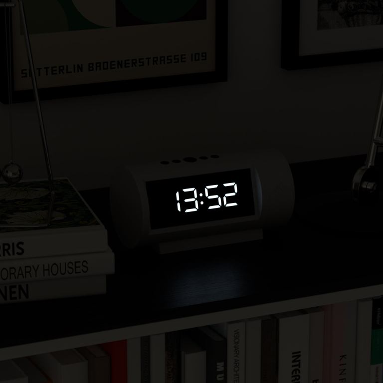 newgate pil led alarm clock white newgate pil led alarm clock white