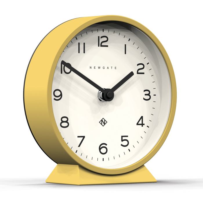 newgate m mantel clock cheeky yellow