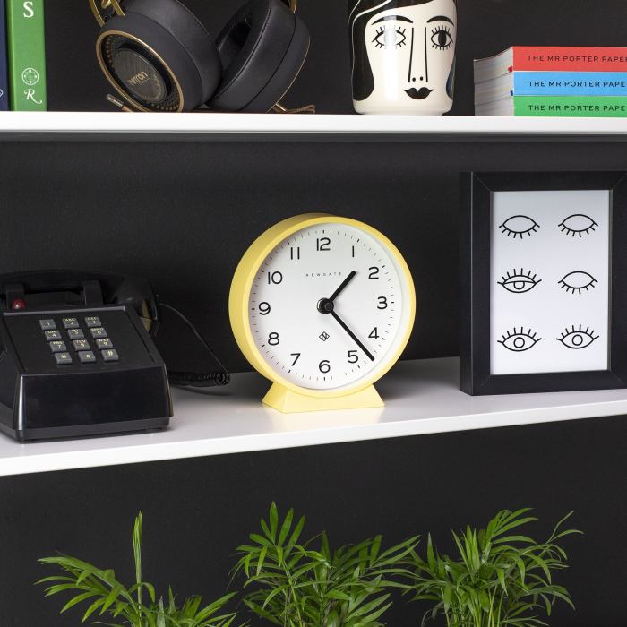 newgate m mantel clock cheeky yellow