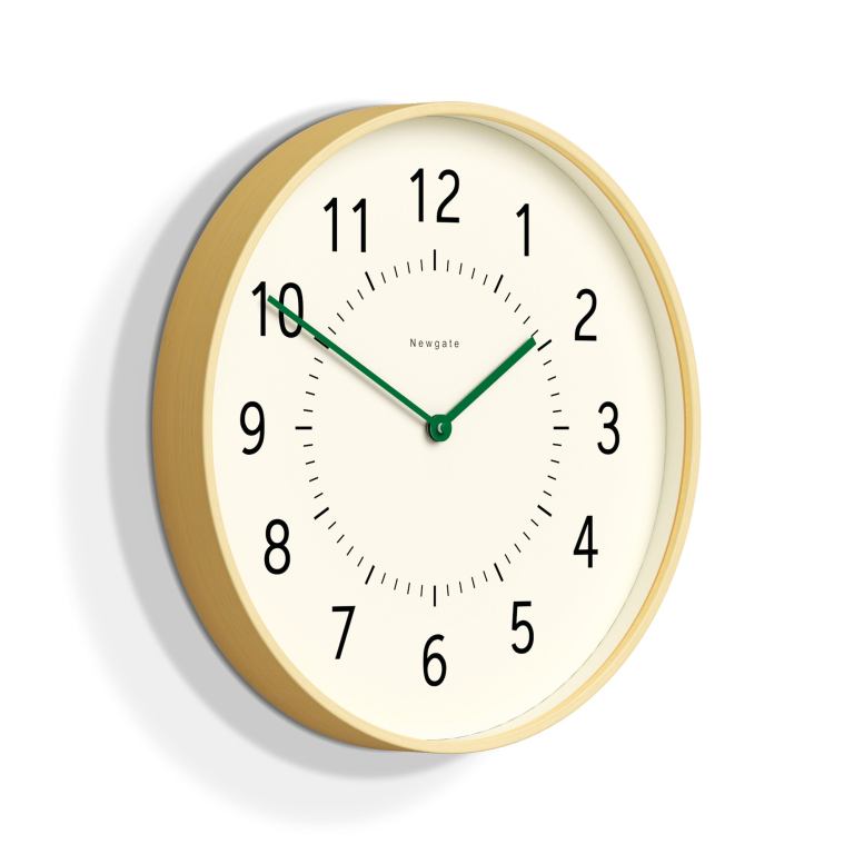 newgate monopoly plywood wall clock with green hands