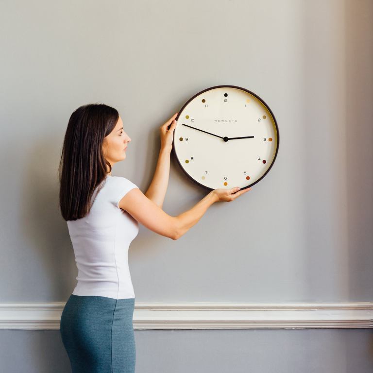 newgate mr clarke clock dark wood dot dial 40 newgate mr clarke clock dark wood dot dial 40