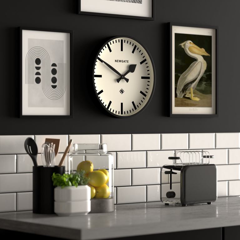 newgate railway clock black