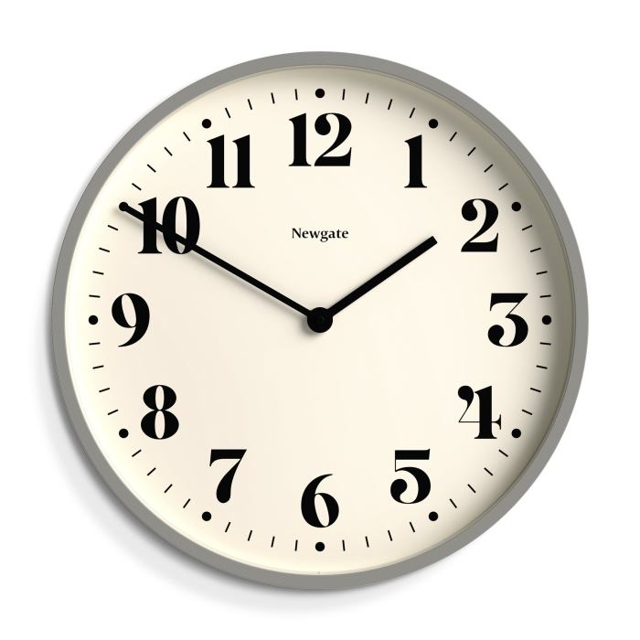 Newgate Number Two Wall Clock Matte Posh Grey Newgate Number Two Wall Clock Matte Posh Grey