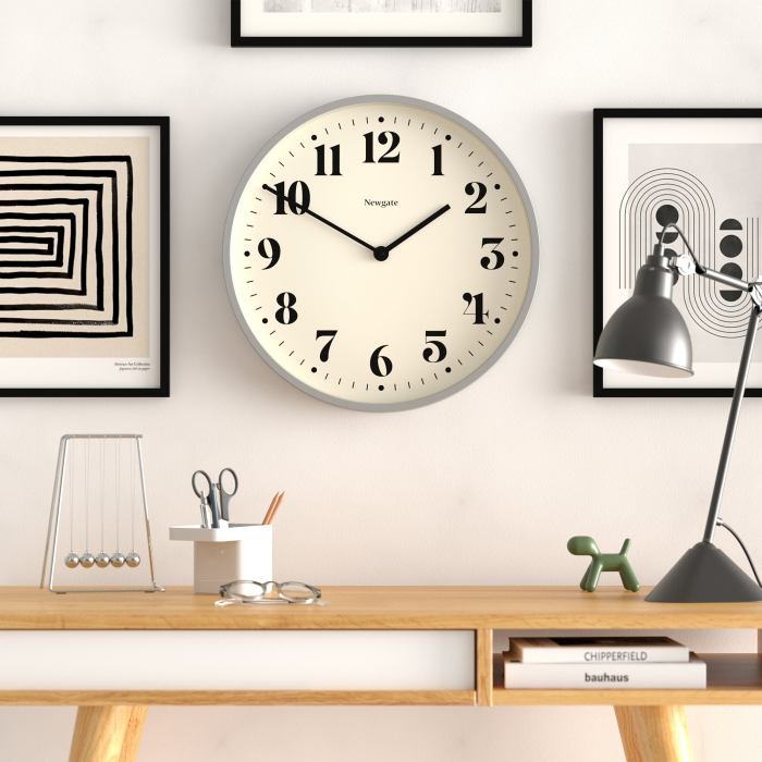 newgate number two wall clock matte posh grey newgate number two wall clock matte posh grey