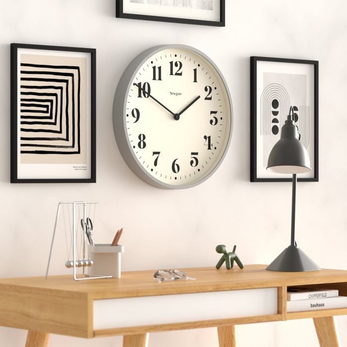 newgate number two wall clock matte posh grey newgate number two wall clock matte posh grey
