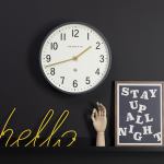 newgate mr edwards clock matte blizzard grey