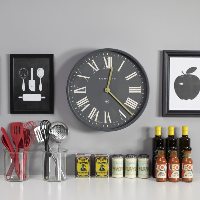 newgate mr butler wall clock moonstone grey reverse dial newgate mr butler wall clock moonstone grey reverse dial