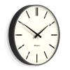newgate radio city wall clock bold black marker dial matte blizzard grey