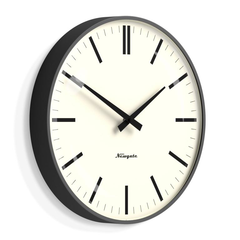 newgate radio city wall clock bold black marker dial matte blizzard grey newgate radio city wall clock bold black marker dial matte blizzard grey